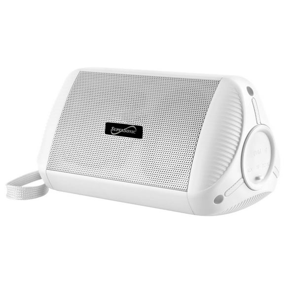 Supersonic IPX6 Water-Resistant Portable Bluetooth Speaker SC-1450IPX White
