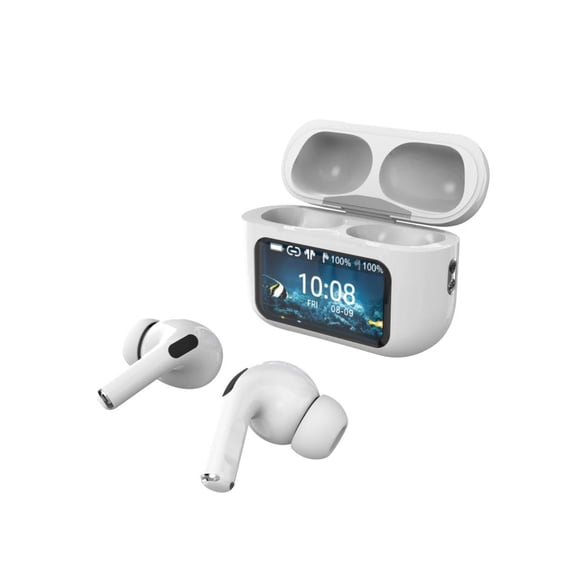 Supersonic IQ Sound IQ-341 ANC & ENC Bluetooth Earphone with Touchscreen Display Charging Case, True Wireless Earbuds, Stereo Sound, Dual Mic, Voice Assistant, In-Ear Detection, USB-C Charging