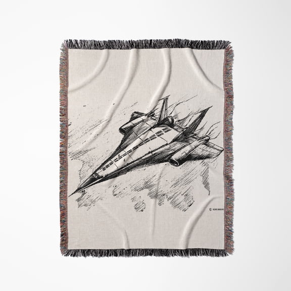 Supersonic Jet Plane, Woven Blanket