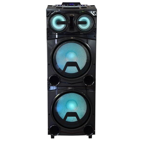Supersonic LCD Display Bluetooth Portable Speaker Accessories Included, Black, IQ5515DJBT