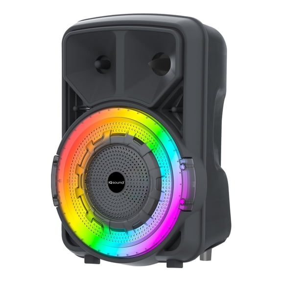 Supersonic LED Lighting Bluetooth Portable Speaker, Black, IQ-5708DJBT