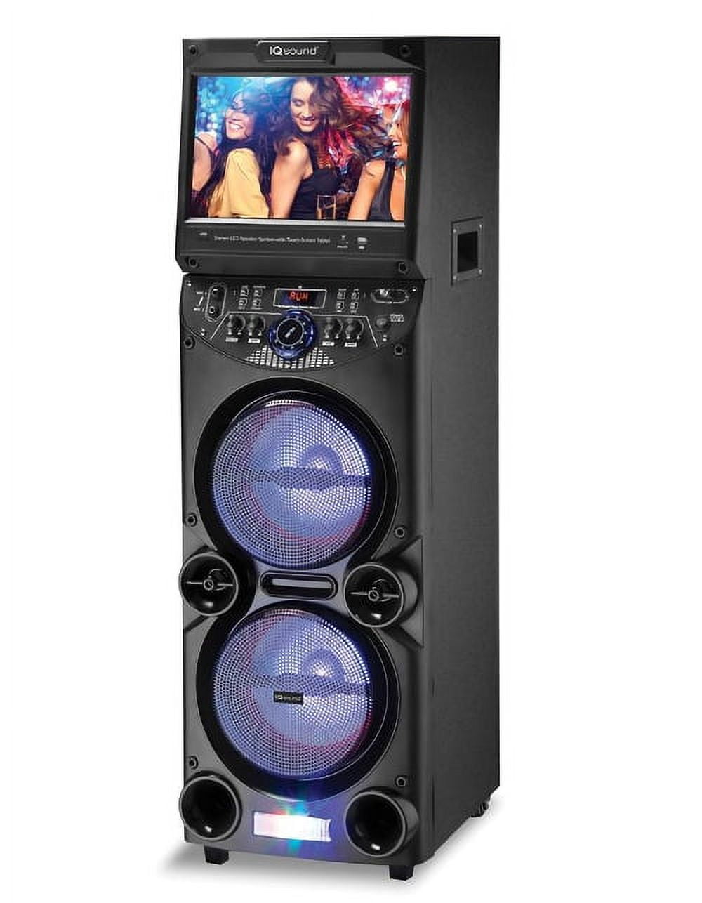 Supersonic Portable Karaoke Machine, 14" Touchscreen, Bluetooth, WiFi, 10" LED Speakers
