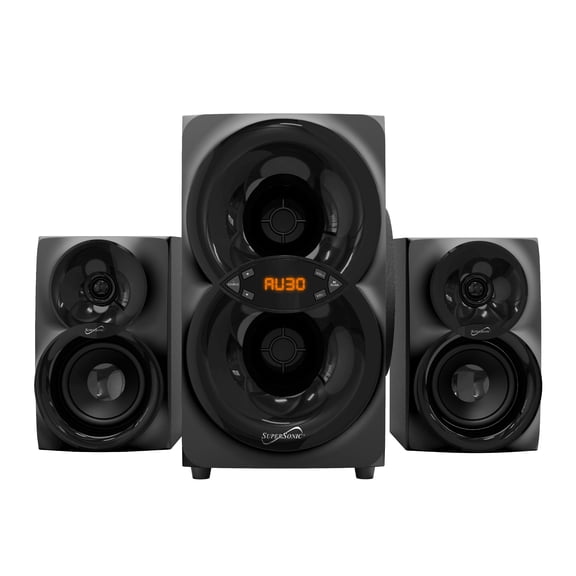 Supersonic SC-1136BT 2.1 Channel Bluetooth Multimedia Speaker System FM Radio, USB & AUX Input
