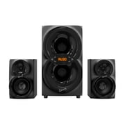 Supersonic 30-Watt-RMS Bluetooth SC-1136BT 2.1 Multimedia Speaker System with Two 3-In. Speakers, 5-In. Subwoofer, FM Radio, USB/Aux, and Remote