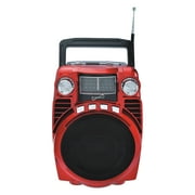 Supersonic SC-1390BT - Red Bluetooth 4 Band Radio Red