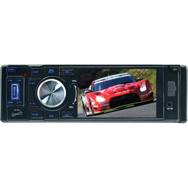 Supersonic SC-305 Car DVD Player, 3.5" LCD, Detachable Front Panel