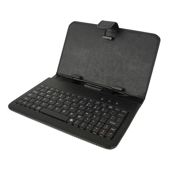 Supersonic SC-310KB 10-inch 2-in-1 Micro USB Tablet Keyboard and Folding Leather Protective Case, Sleek Fold-up Design, Quiet Keystrokes, Comfortable to Type for Windows and Android