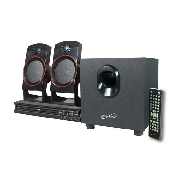 Supersonic SC-35HT 2.1 Home Theater System, Remote Control, AV Cables & Users Manual