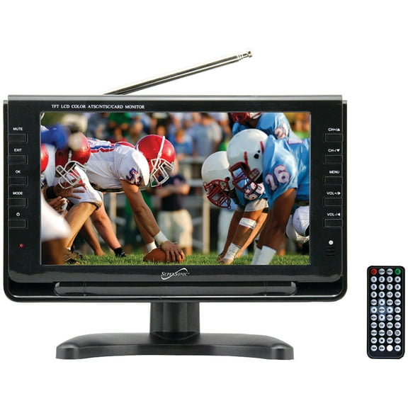 Supersonic SC-499 9-In. TFT Portable Digital LCD TV and SC-612 HDTV Flat Digital Antenna Kit, KITSSCRBWM14