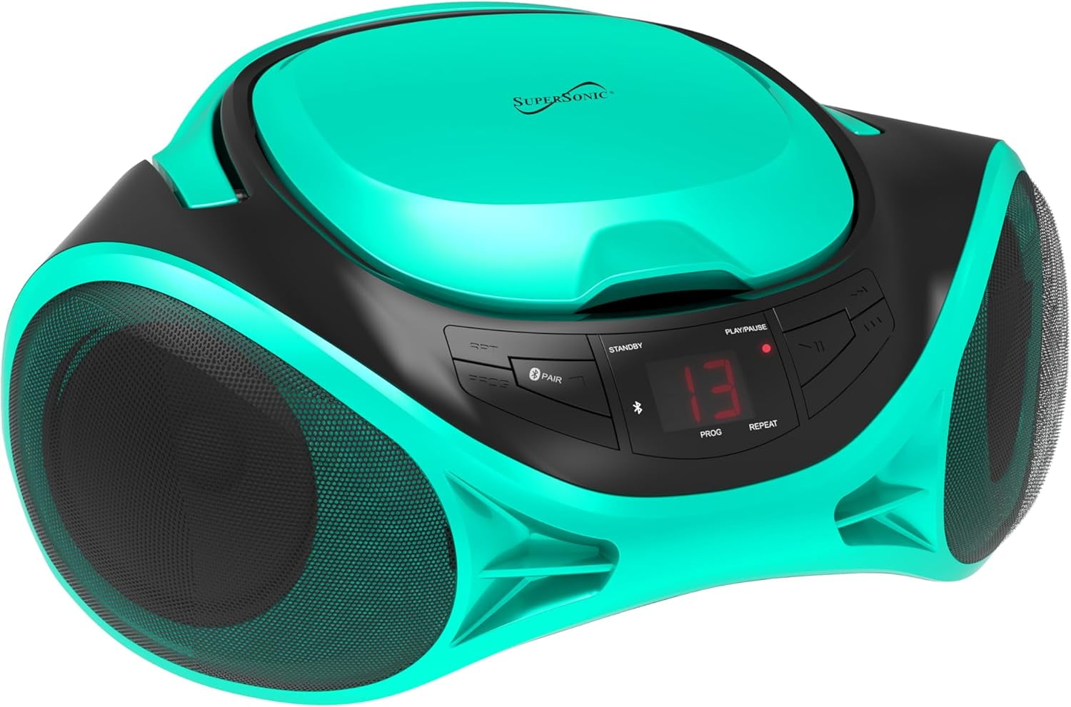 Supersonic SC-726BT Portable CD Player AM/FM Radio Bluetooth LED