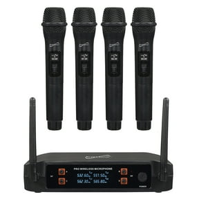 Supersonic 4-Channel 2.4-GHz Wireless Microphone System with 4 Handheld Microphones and Receiver, SC-909
