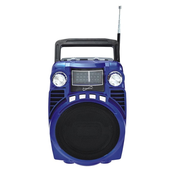 Supersonic Sc-1390bt - Blue Bluetooth 4-band Radio (blue)