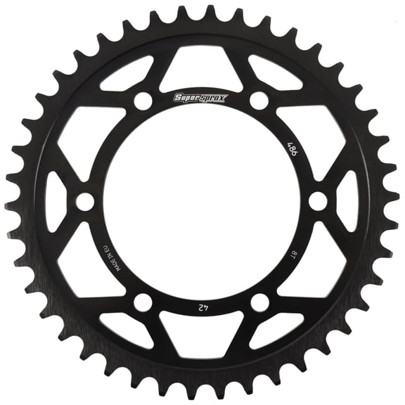 Supersprox Edge Steel Sprocket Black 42T-RFA-486-42-BLK for Yamaha YZFR3 15-18