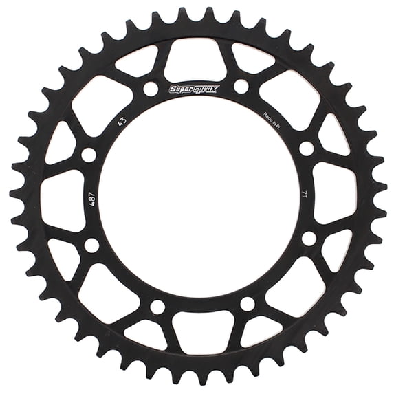 Supersprox RFE-487-43-BLK Steel Rear Sprocket - 43T (Black)