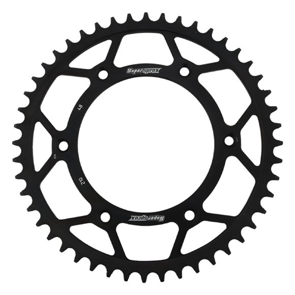 Supersprox Rear Steel Sprocket Black 48T For Honda 100 YB 18, XR 650 R 00-07