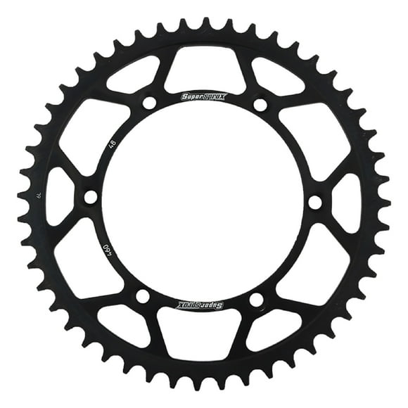 Supersprox Rear Steel Sprocket Black RFE-460-48-BLK for Kawasaki 200 KDX 1984-2006 Motorcycles