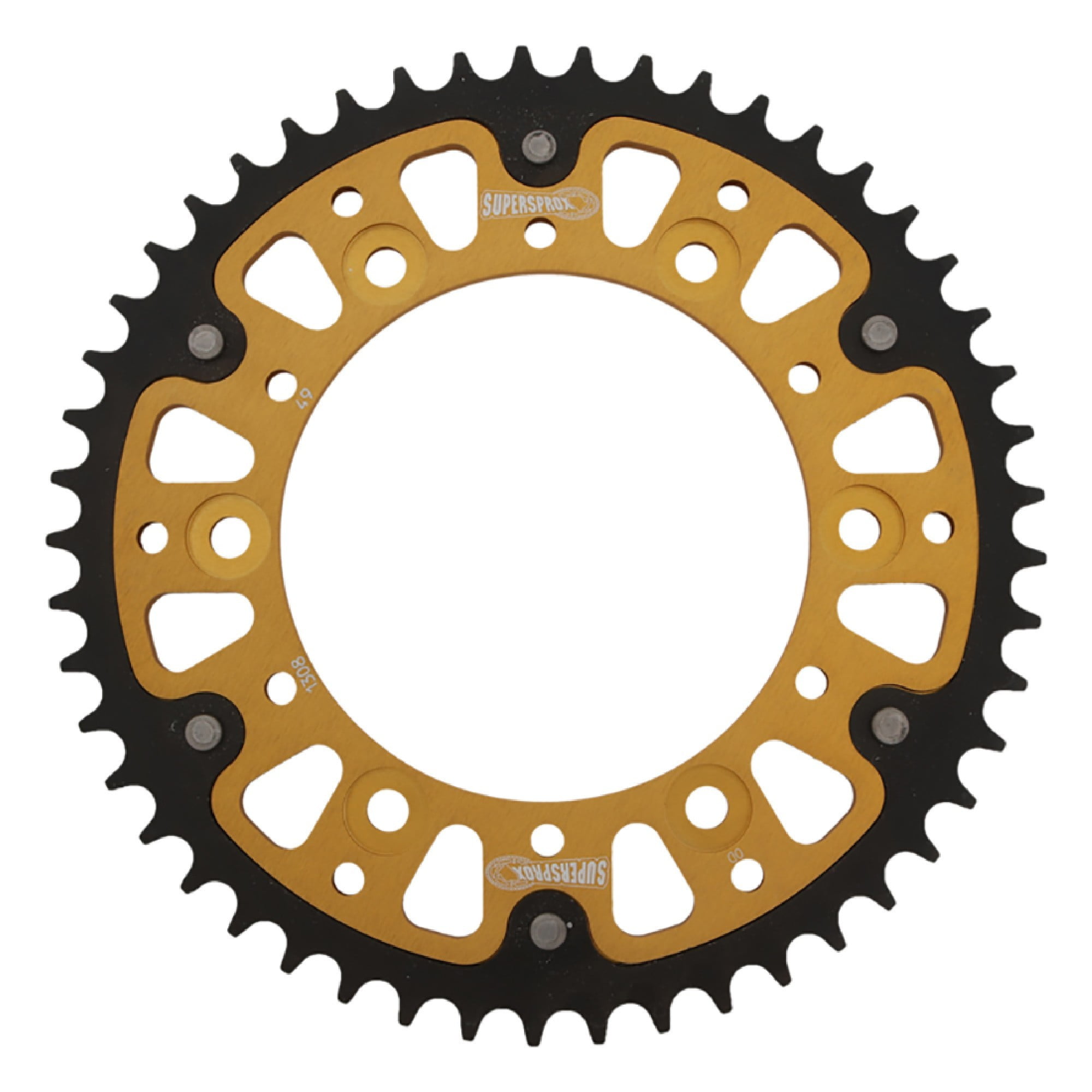 Supersprox Steel & Aluminum Gold Stealth sprocket, 49T, Chain Size