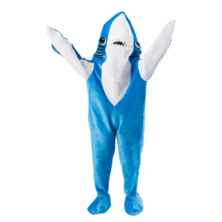 Superstar Singer Halftime Show Left Shark Dancing Mascot Blue Zip
