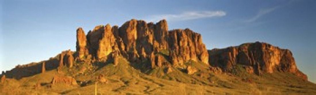 Superstition Mountains Arizona USA Canvas Art - Panoramic Images (15 x 5)