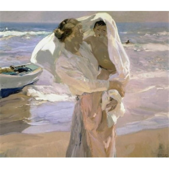 Superstock After The Bath Joaquin Sorolla Y Bastida - 1863-1923 & Spanish Sorolla Museum Valencia Spain Poster Print - 18 x 24