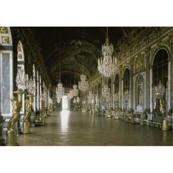 Superstock SAL11582624 The Hall of Mirrors Interiors Palace of Versailles France Poster Print, 18 x 24