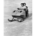 thumbnail image 1 of Superstock SAL25518589 Mid Adult Couple Riding A Snowmobile Downhill Poster Print, 18 x 24, 1 of 1