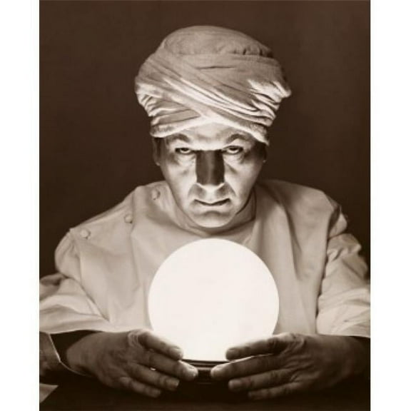 Superstock SAL2553753 Close-Up of A Fortune Teller Looking Into A Crystal Ball Poster Print, 18 x 24