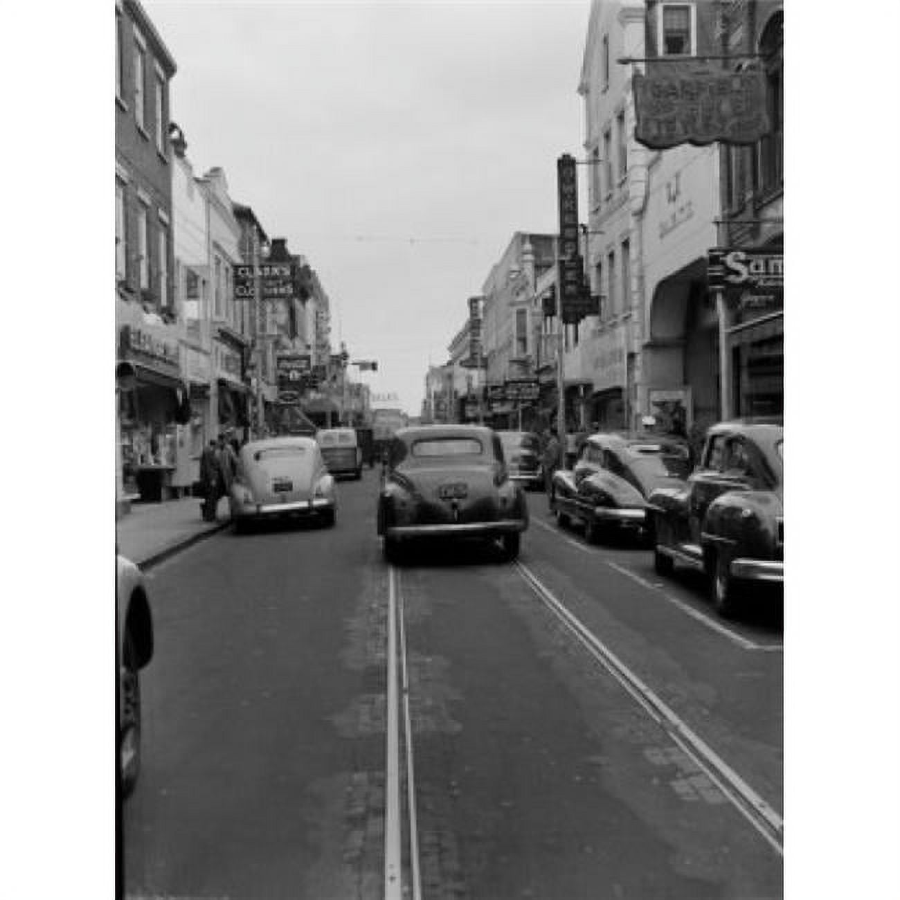 Charleston Street Scene Black and White Poster Print 18 x 24