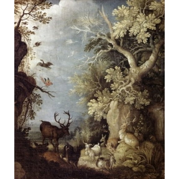 Superstock SAL9003412LARGE Wild Animals of The Forest Jacob Savery II, 1524-1627 Flemish Poster Print, 24 x 36 - Large