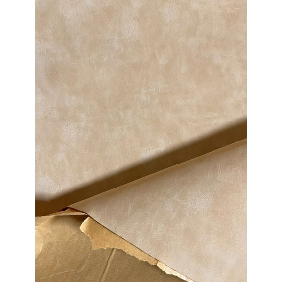 Superstruct 52in Wide Smooth Nubuck Faux Leather, Almond