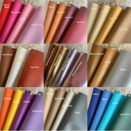 Superstruct 56" Vinyl Faux Leather Litchi Pattern Sewing & Craft Fabric By the Yard, Multicolor
