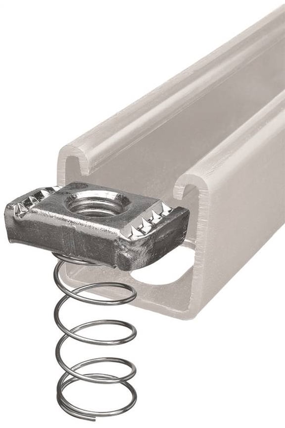 Spring Nut Flat Style - Electro-Galvanized, Easy Installation - 5 Pack, 1/2 In