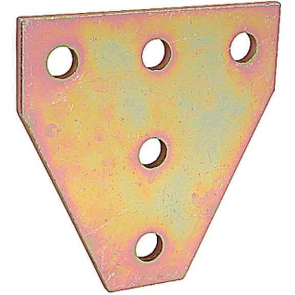 Superstrut AB261, Channel Flat Plate, 5-Hole Tee Plt Len 5-3/8In Stl, 1 PC