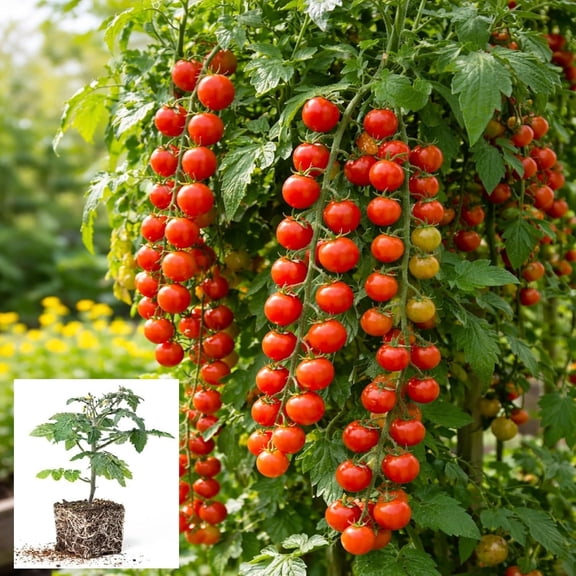 Supersweet Cherry Tomato Seedlings for Growing - Approx 4-6 Inches Tall (1 Plant)
