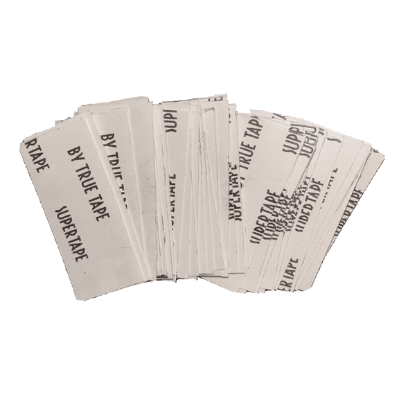 Supertape Mini Tabs Straight Cut by True Tape - 36 Pieces per bag.