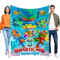Superthings Rivals of Kaboom, Kazoom Power Blanket for Boys Girls Lightweight Kids Throw Blanket Cute Soft Blankets Flannel Plush Blankets Gifts 30x40in