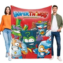 Superthings Rivals of Kaboom, Kazoom Power Flannel Blanket Fun and Cozy Throw Blanket Perfect for Bedroom Playroom or Travel Ideal Gift for Boys and Girls 30"x40"