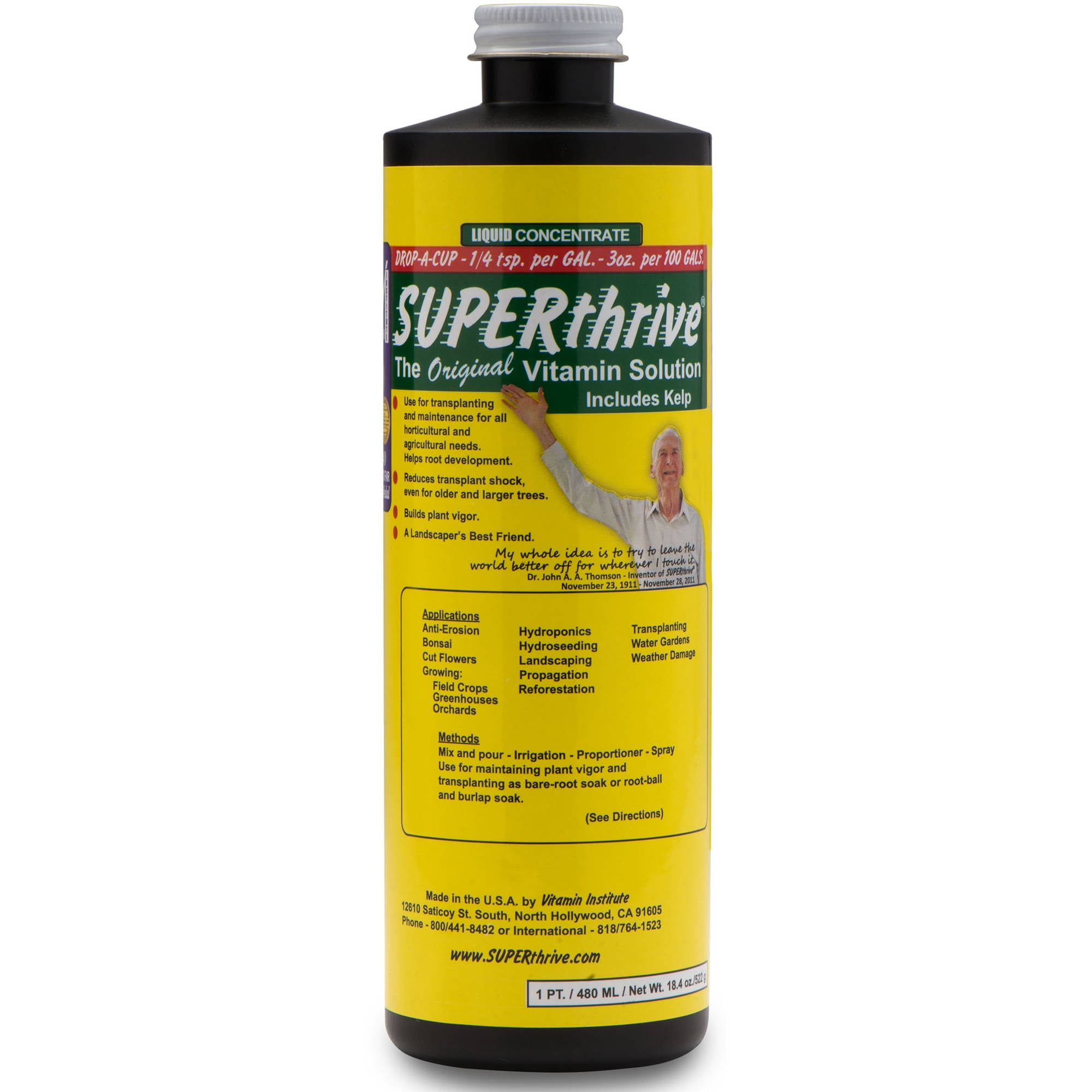 Superthrive The Original Vitamin Solution for Plants Mineral Supplement, 1 pint, 16oz