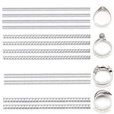 Supertina Ring Sizers for Loose Rings Women Men 12 pack, Silicone Ring Size Adjuster, Clear