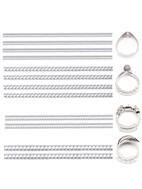 Ring Sizers for Loose Rings Women Men 12 pack, Silicone Ring Size Adjuster, Clear