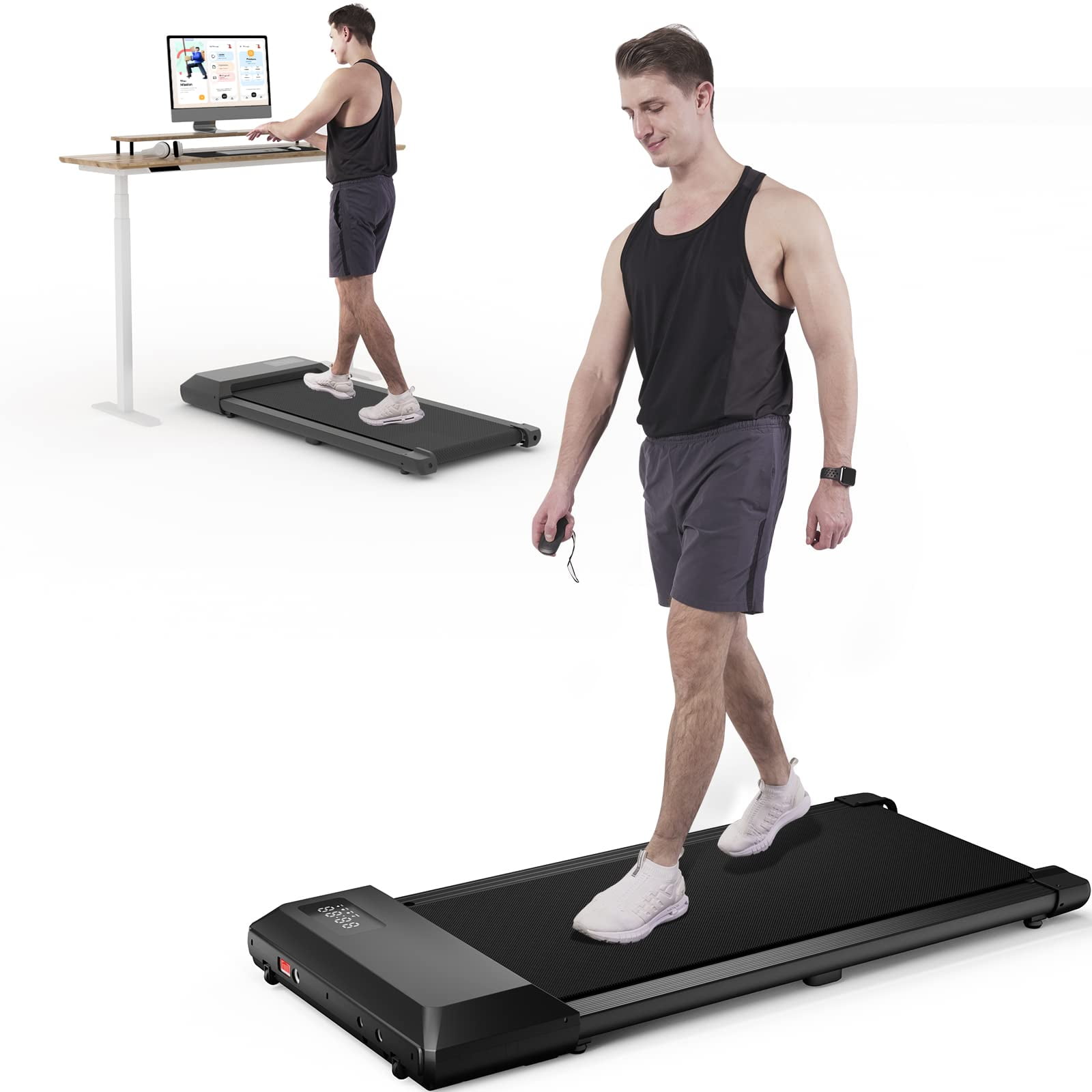 Superun 2.5Hp Walking Pad 35.5 15.5 Walking Area 2 in 1 Under