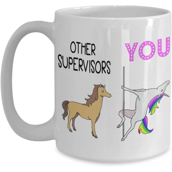 Supervisor Coffee Mug Gift Idea For Women, Men, Him, Her, Work Friend, Worker Appreciation School Graduate Tea Cup