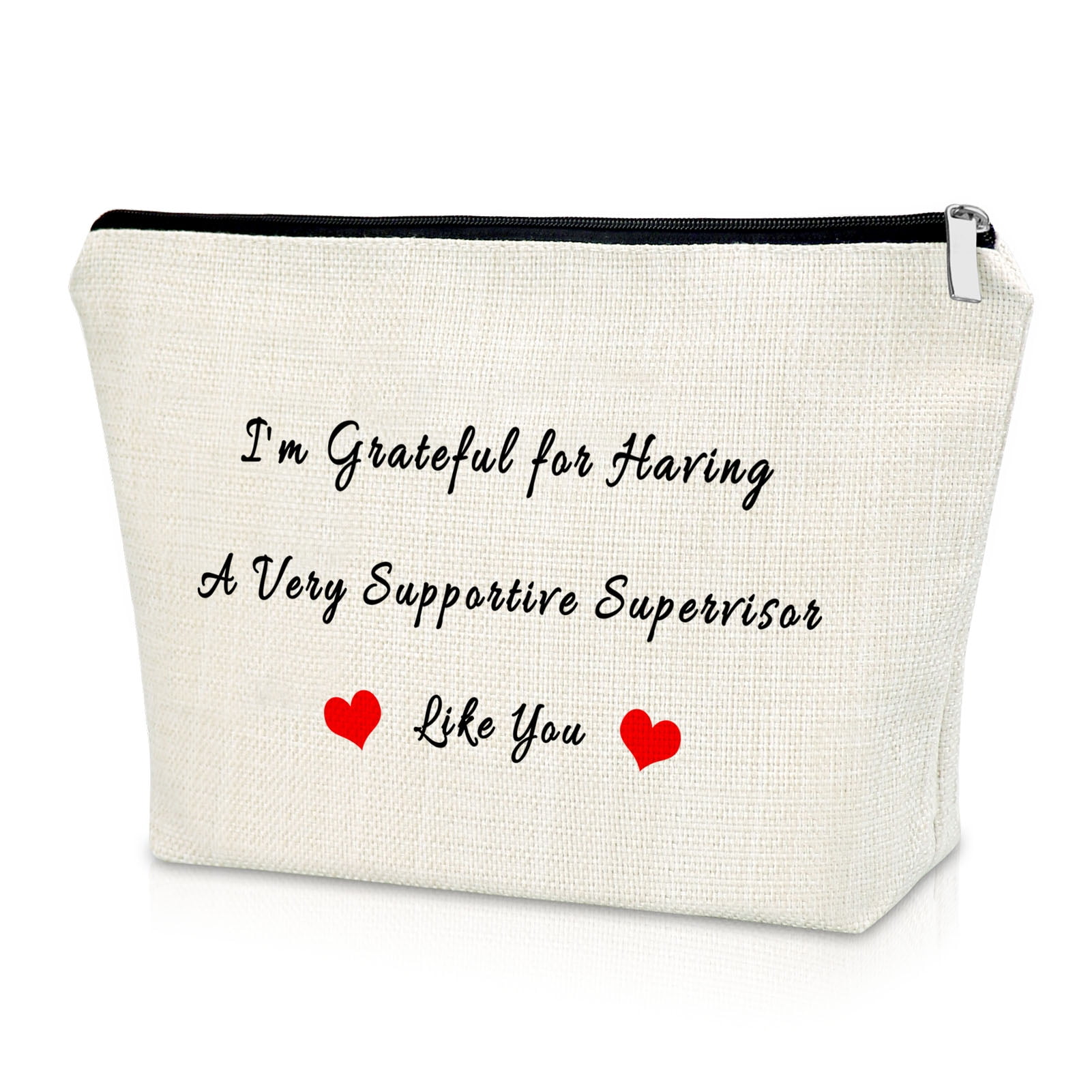 Supervisor Gift for Women Boss Appreciation Gift Mentor Leader Makeup Bag Gift Thank You Gift for Supervisor Retirement Gift for Manager Leaving Going Away Gift Birthday Christmas Travel Pouch Gift