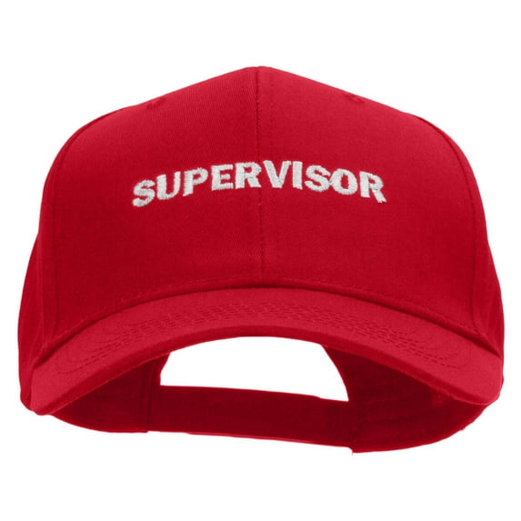 Supervisor Solid Cotton Twill Low Profile Snap Cap - Red OSFM