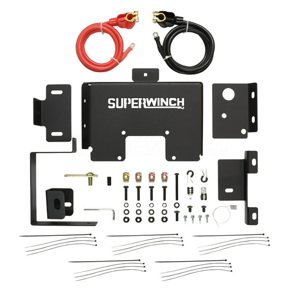 Superwinch 2593 Auxiliary Battery Mount Fits 18 22 Fits/For Gladiator Wrangler Fits select: 2021 JEEP WRANGLER UNLIMITED, 2020 JEEP WRANGLER