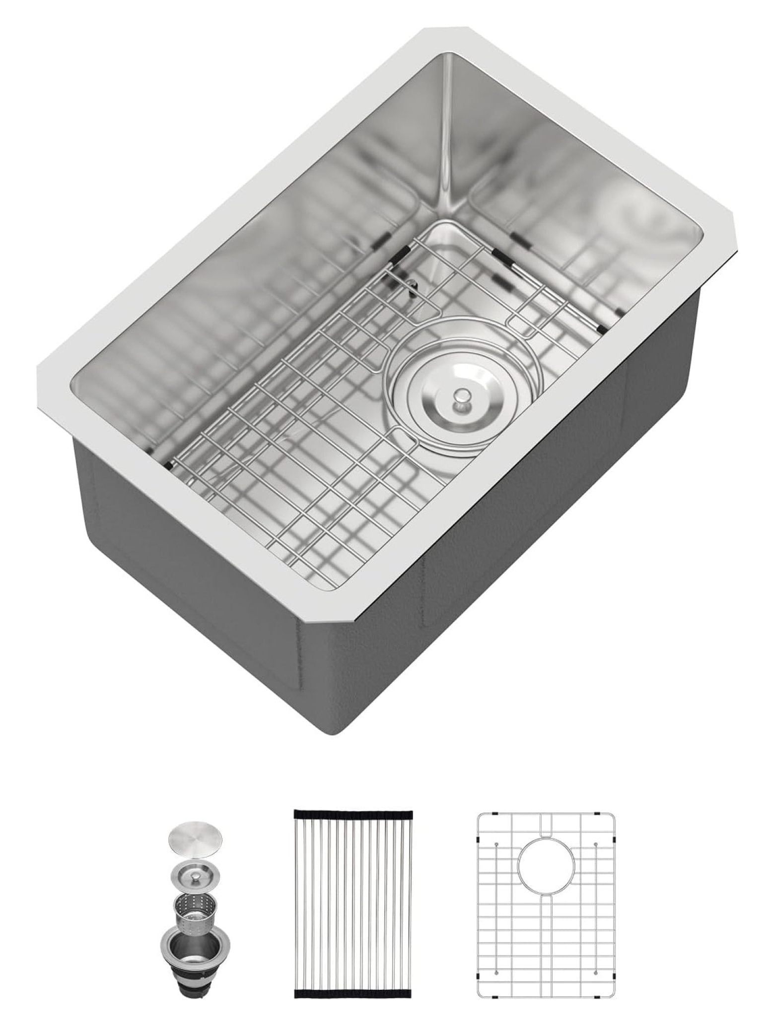 Superwum 12 Stainless Bar Sink 12" x 18" Undermount Wet Bar Prep Sink