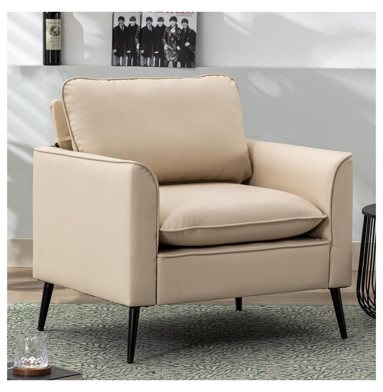 Superwum Century Accent Chair, Oversized Arm Chair for Living Room