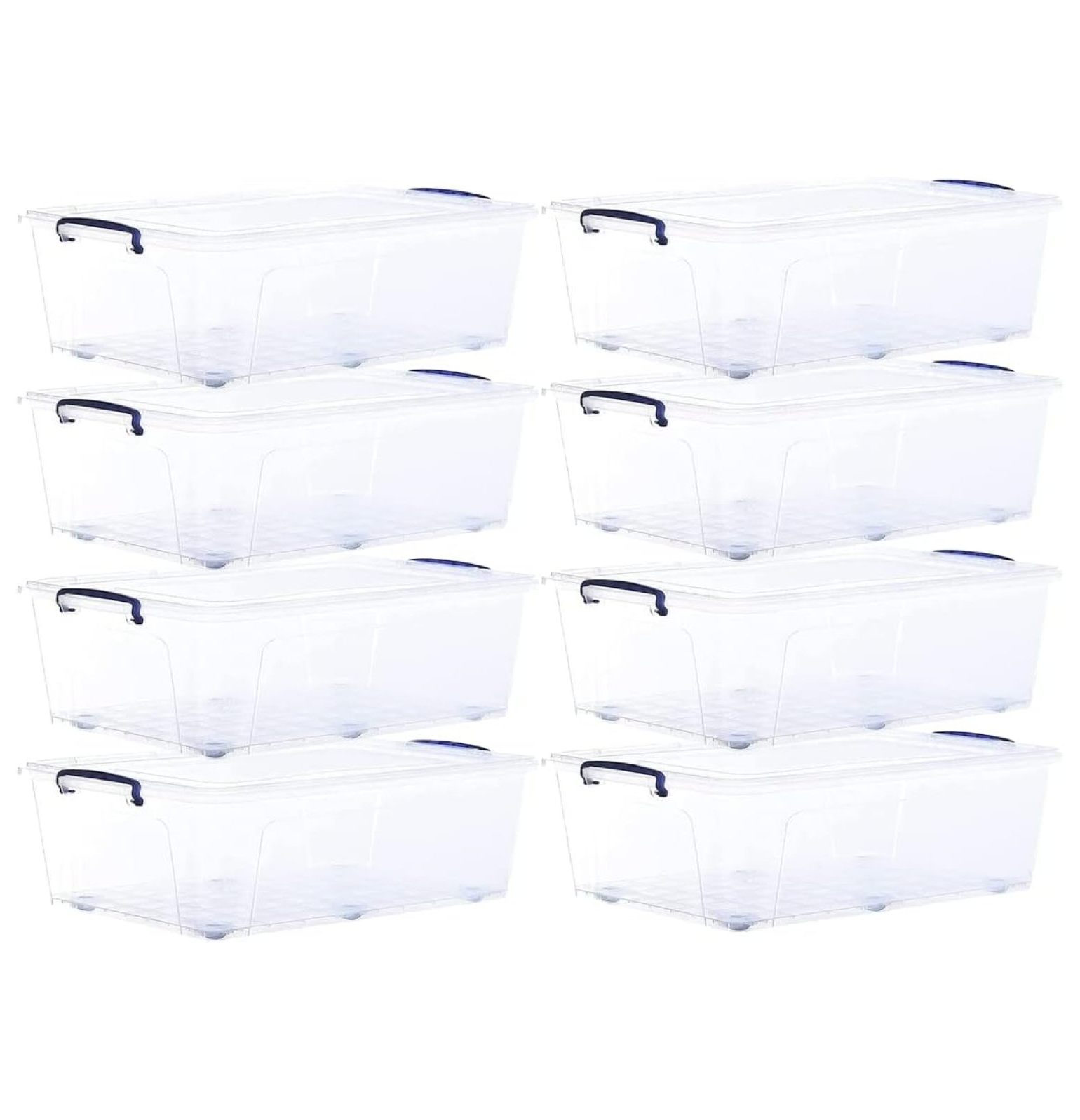 Superwum Clear Storage Bins with Lids and Wheels Large Storage