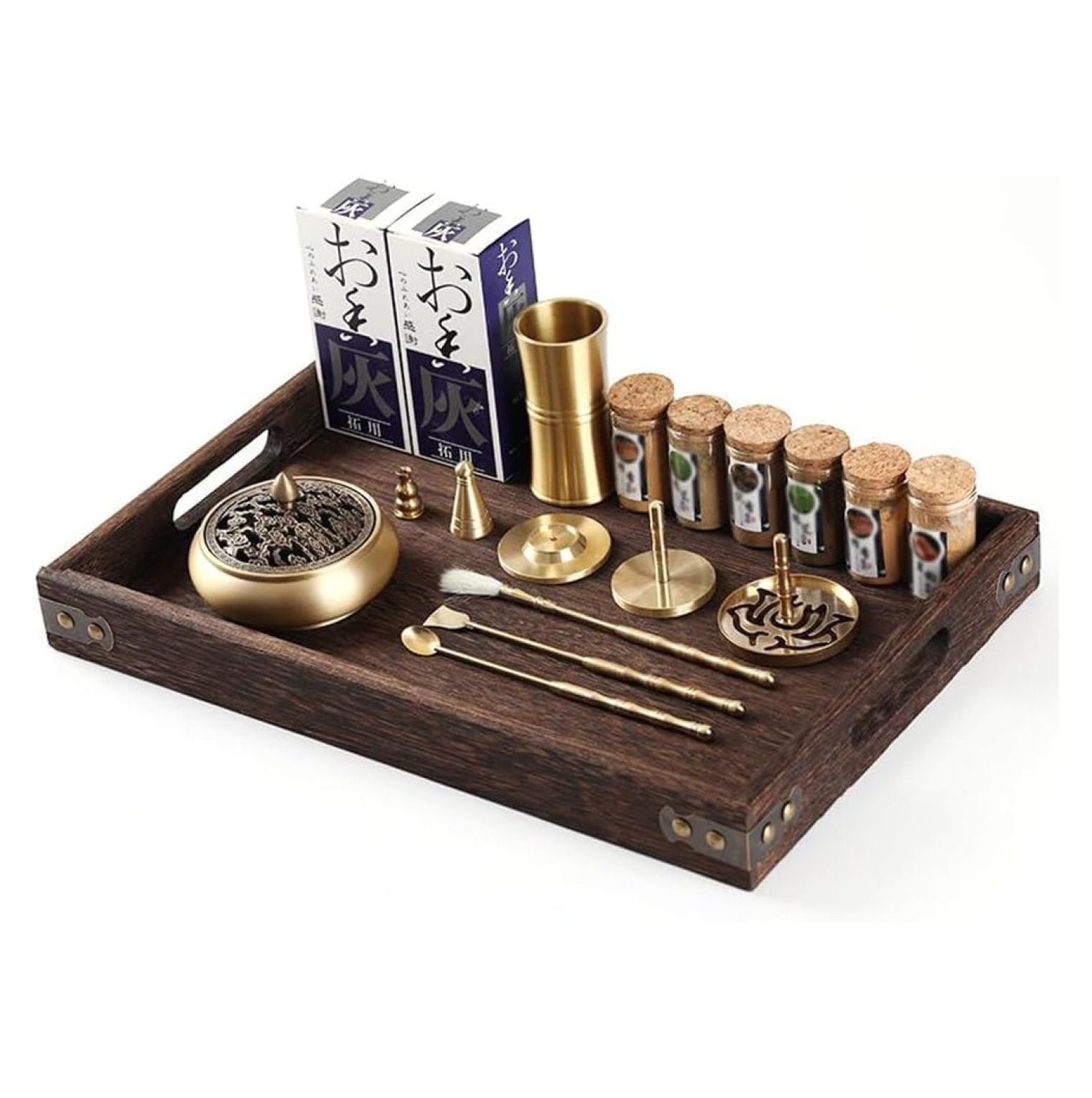 Superwum Copper Agarwood Incense Burner Kit Incense Powder Burner Kit