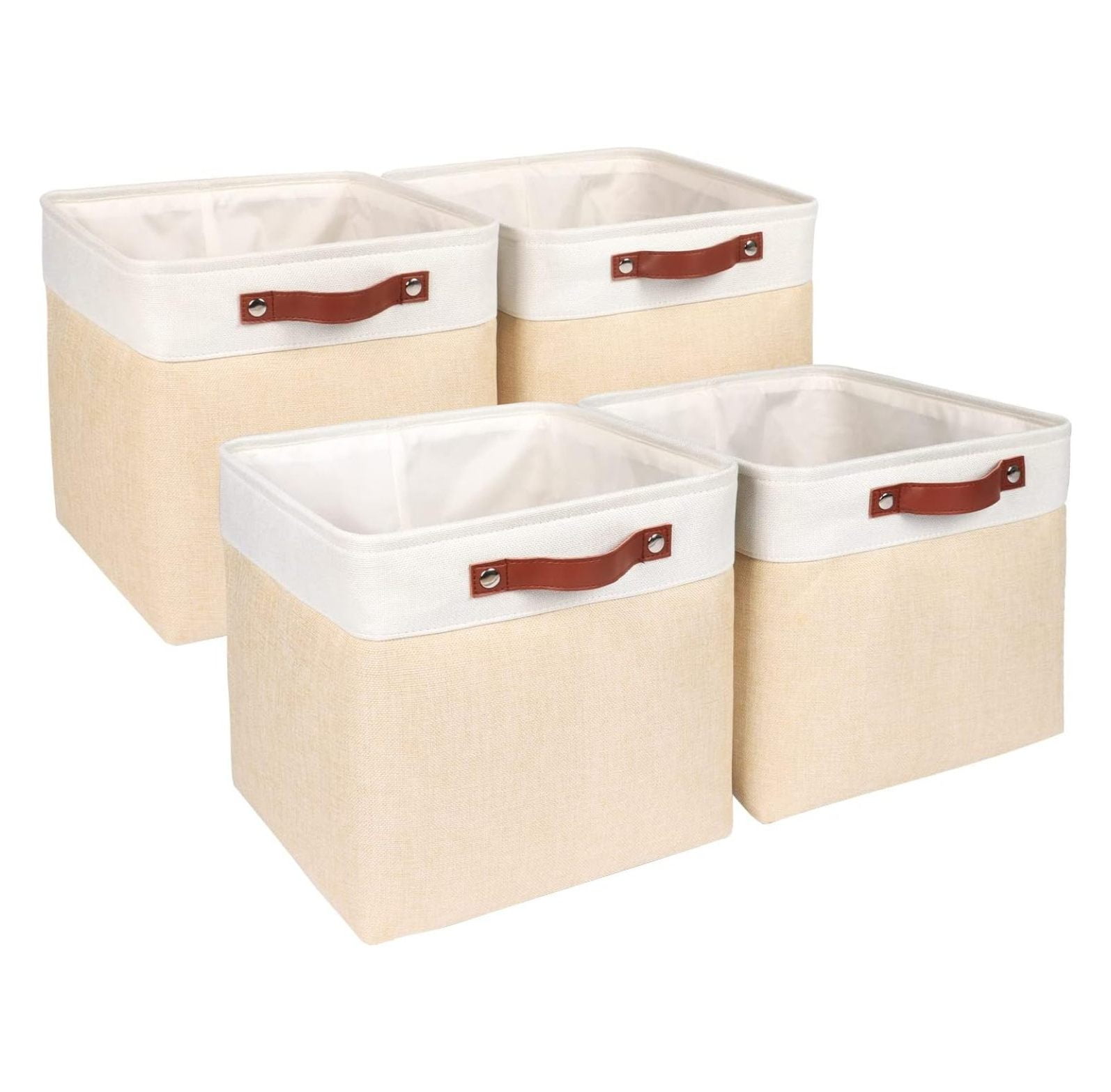 Superwum Cube Organizer Bins 13x13 Fabric Cube Storage Bins with